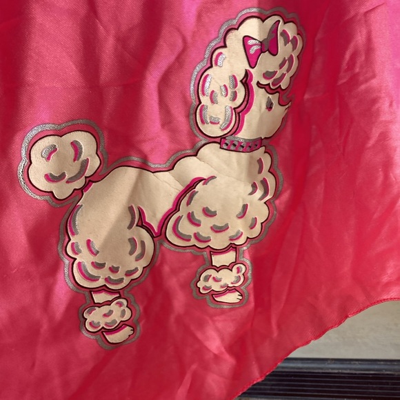 50s pink poodle skirt Halloween costume with tutu one size. Fits medium best - Picture 4 of 10